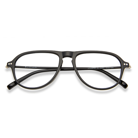 John Jacobs Online Black Full Rim Geometric left side