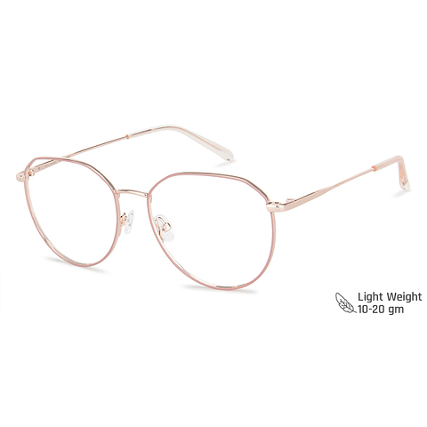 John Jacobs Online Rose Gold Full Rim Geometric right side