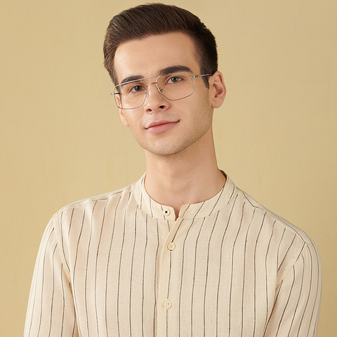 John Jacobs Gunmetal Full Rim Square right side