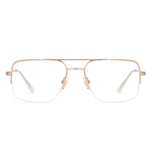 John Jacobs Online Gold Half Rim Square left side