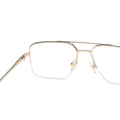 John Jacobs Online Gold Half Rim Square right side