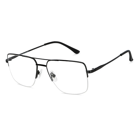 John Jacobs Online Black Half Rim Square right side