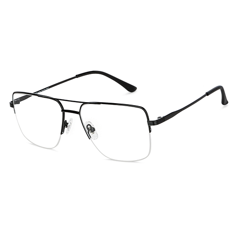 John Jacobs Online Black Half Rim Square right side
