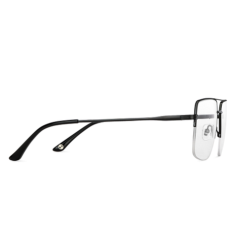 John Jacobs Online Black Half Rim Square left side