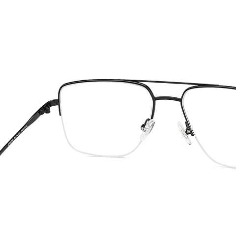 John Jacobs Online Black Half Rim Square right side