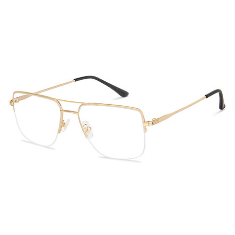 John Jacobs Online Gold Half Rim Square left side