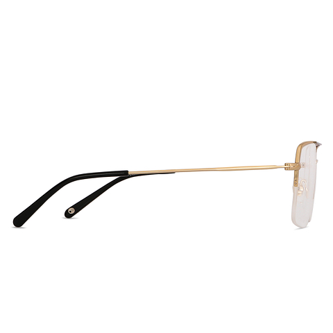 John Jacobs Online Gold Black Half Rim Square left side