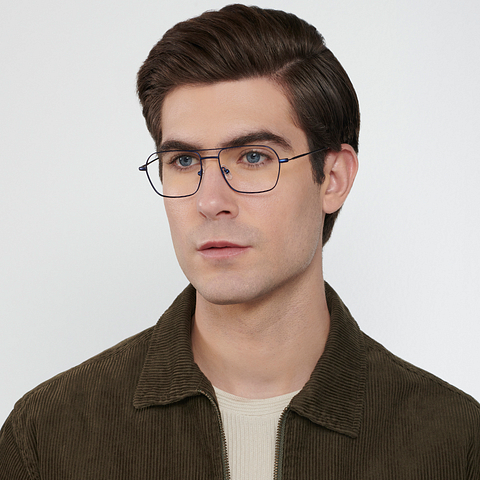 John Jacobs Online Sky Blue Full Rim Aviator right side