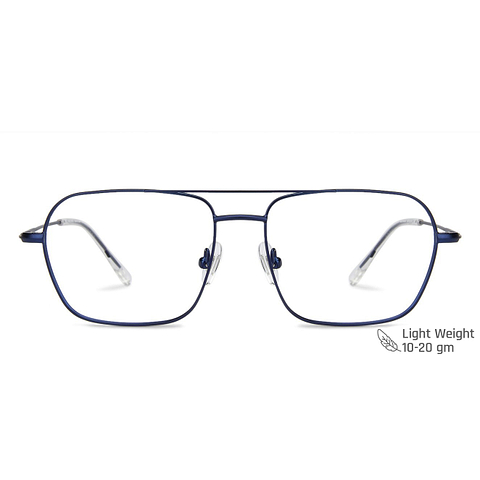 John Jacobs Online Sky Blue Full Rim Aviator left side