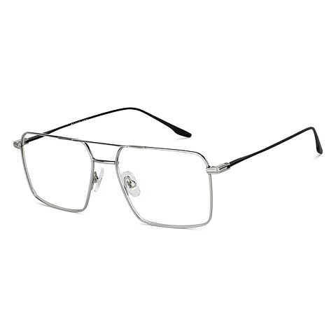 John Jacobs Silver Full Rim Square right side