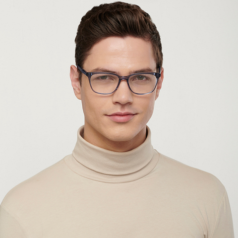 John Jacobs Online Sky Blue Full Rim Square left side