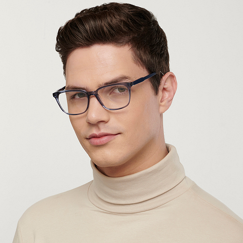 John Jacobs Online Sky Blue Full Rim Square right side