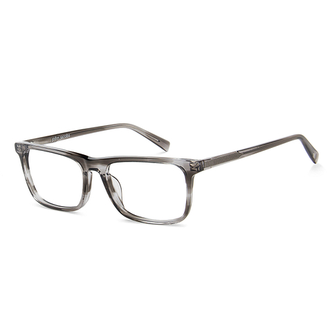 John Jacobs Online Gray Transparent Full Rim Rectangle right side