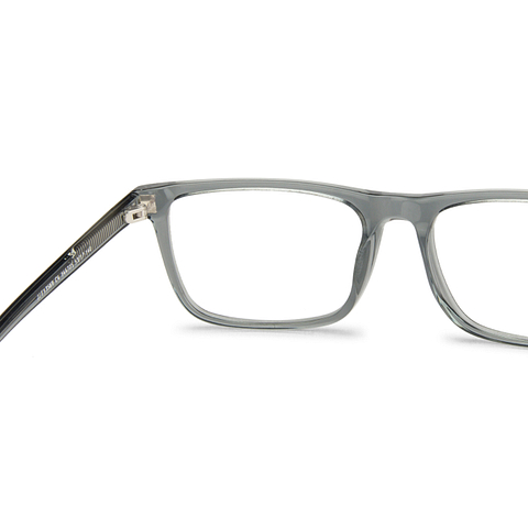 John Jacobs Online Gray Transparent Full Rim Rectangle right side