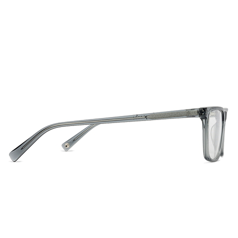 John Jacobs Online Gray Transparent Full Rim Rectangle left side