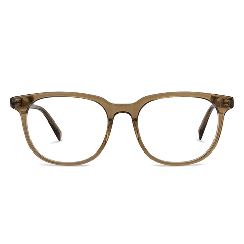 John Jacobs Online Brown Transparent Full Rim Square left side