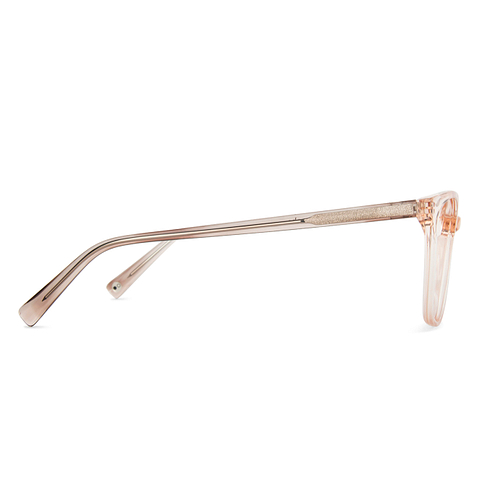 John Jacobs Online Pink Transparent Full Rim Square left side