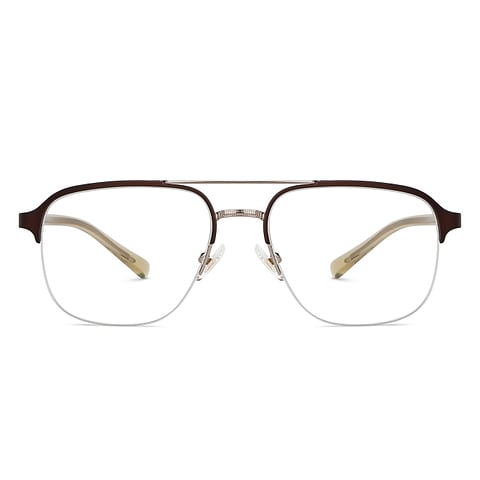 John Jacobs Online Gold Half Rim Square left side