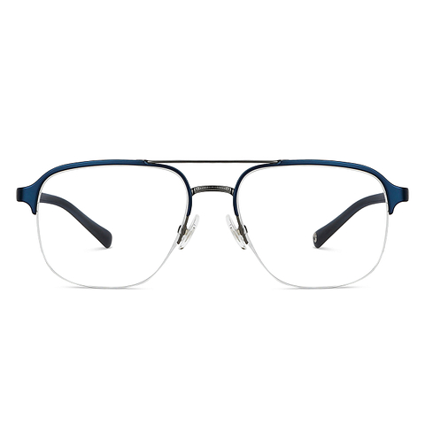 John Jacobs Online Sky Blue Half Rim Square left side