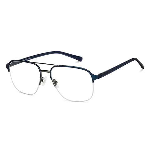 John Jacobs Online Sky Blue Half Rim Square right side