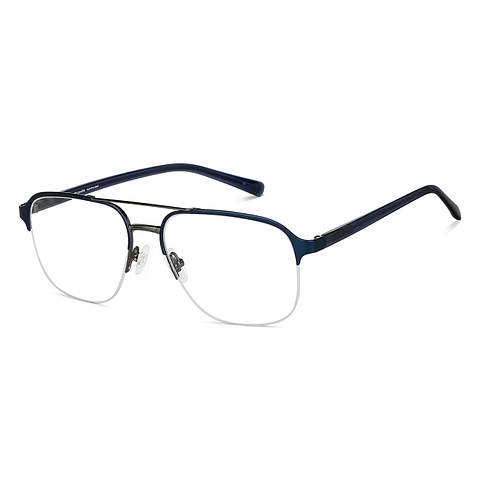 John Jacobs Online Sky Blue Half Rim Square right side