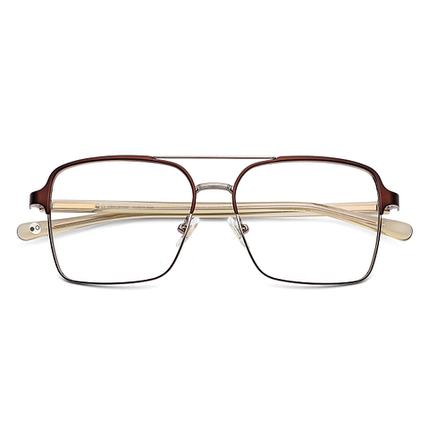 John Jacobs Online Brown Gold Full Rim Square left side