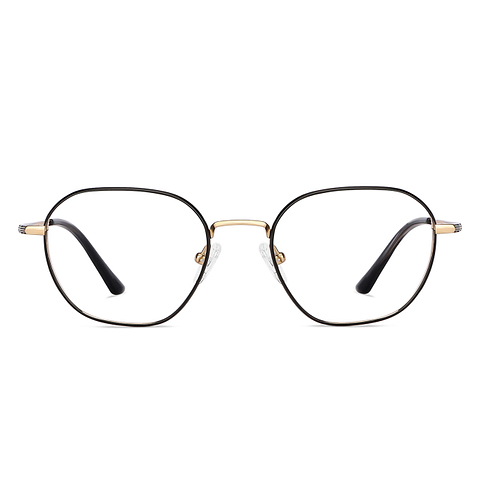 John Jacobs Gold Black Full Rim Square left side