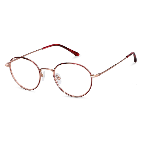 John Jacobs Online Rose Gold Red Full Rim Round right side