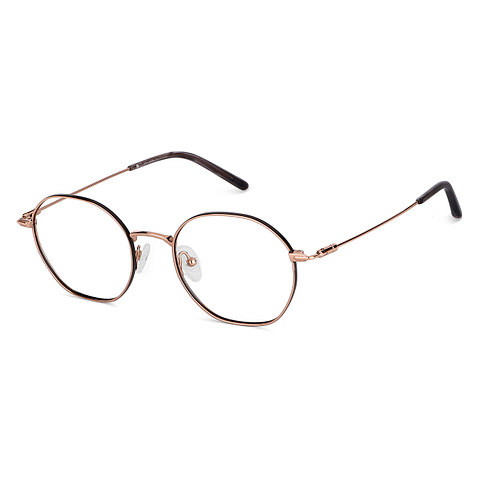 John Jacobs Online Black Rose Gold Full Rim Round right side