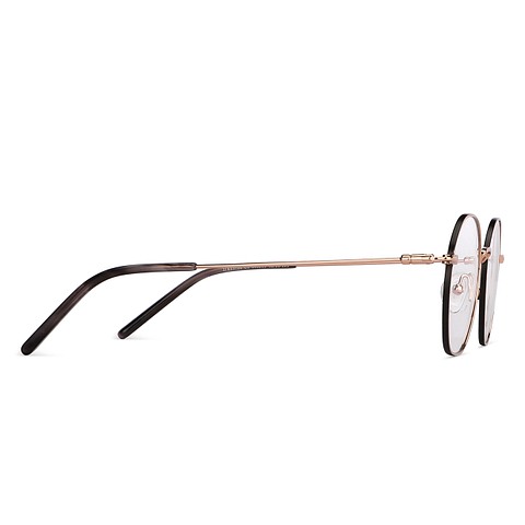 John Jacobs Online Black Rose Gold Full Rim Round left side