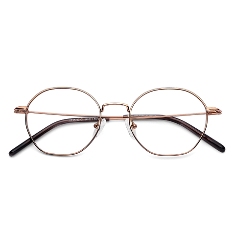 John Jacobs Online Black Rose Gold Full Rim Round left side