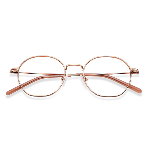 John Jacobs Rose Gold Full Rim Round left side