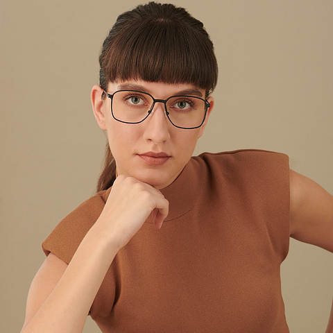 John Jacobs Online Black Full Rim Square right side
