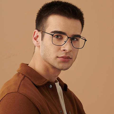 John Jacobs Online Black Full Rim Square left side
