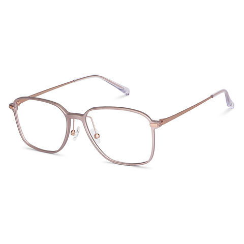 John Jacobs Online Pink Transparent Full Rim Square right side