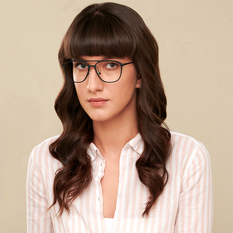 John Jacobs Online Black Full Rim Square right side