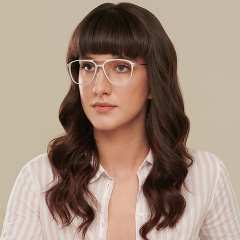 John Jacobs Online Silver Full Rim Square right side