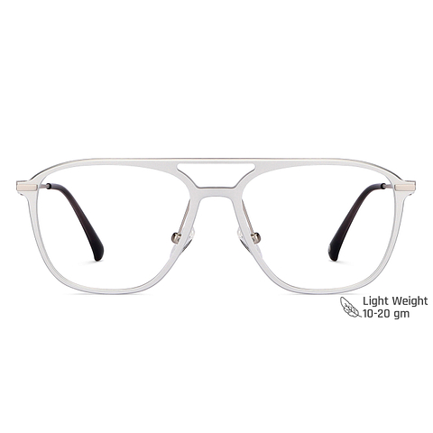 John Jacobs Online Silver Full Rim Square left side