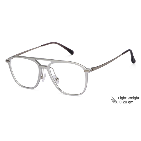 John Jacobs Online Silver Full Rim Square right side