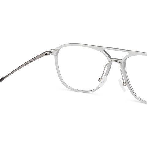 John Jacobs Online Silver Full Rim Square right side