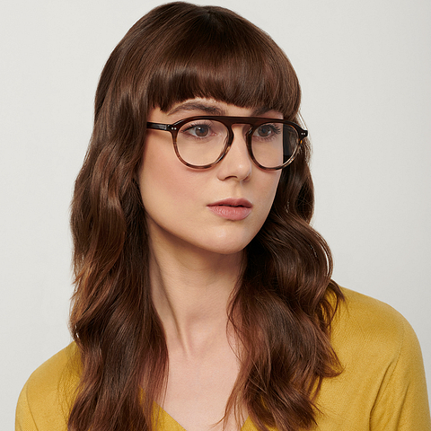 John Jacobs Online Light Brown Full Rim Round left side