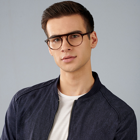 John Jacobs Online Light Brown Full Rim Round left side