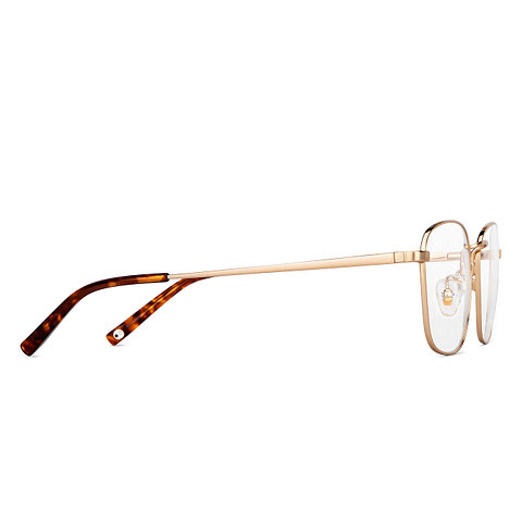 John Jacobs Online Gold Full Rim Rectangle left side