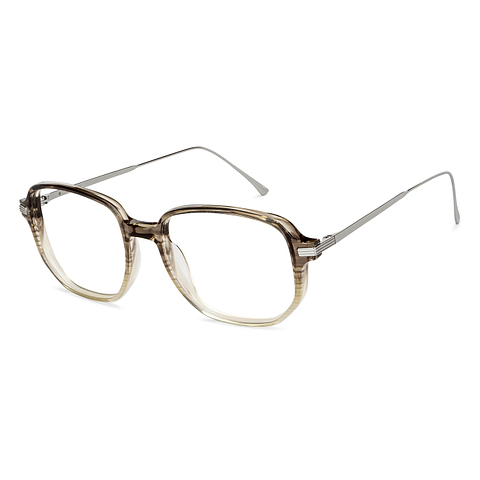 John Jacobs Brown Transparent Full Rim Square right side