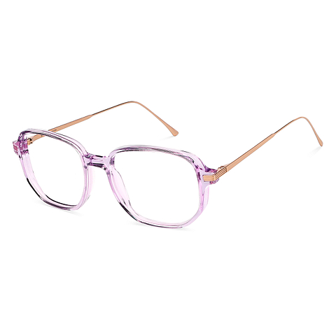 John Jacobs Online Purple Transparent Full Rim Square right side