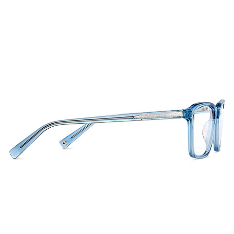 John Jacobs Online Blue Transparent Full Rim Square left side