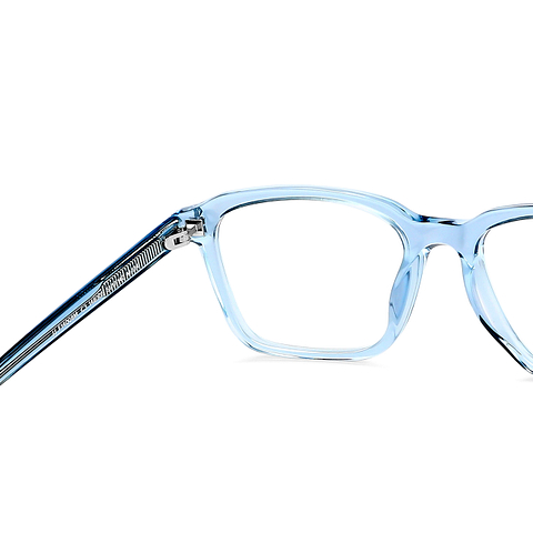 John Jacobs Online Blue Transparent Full Rim Square right side