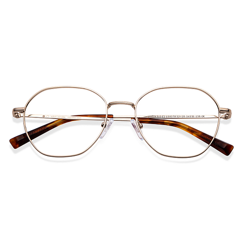 John Jacobs Online Silver Full Rim Hexagonal left side