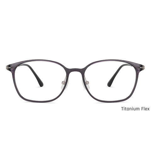 John Jacobs Titanium Flex Grey Full Rim Rectangle right side