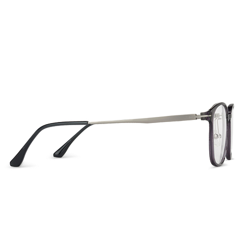 John Jacobs Titanium Flex Grey Full Rim Rectangle left side